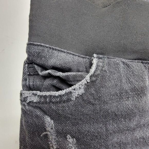 Old Navy Maternity Slouchy Straight Jeans Women's Size 2 Short Black Denim 29X24 - Picture 6 of 9